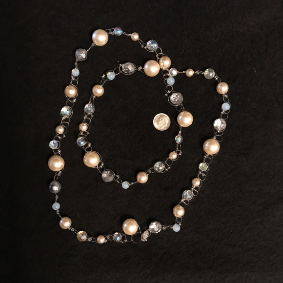 Long Modern Beaded Necklace - Picture 1 of 3